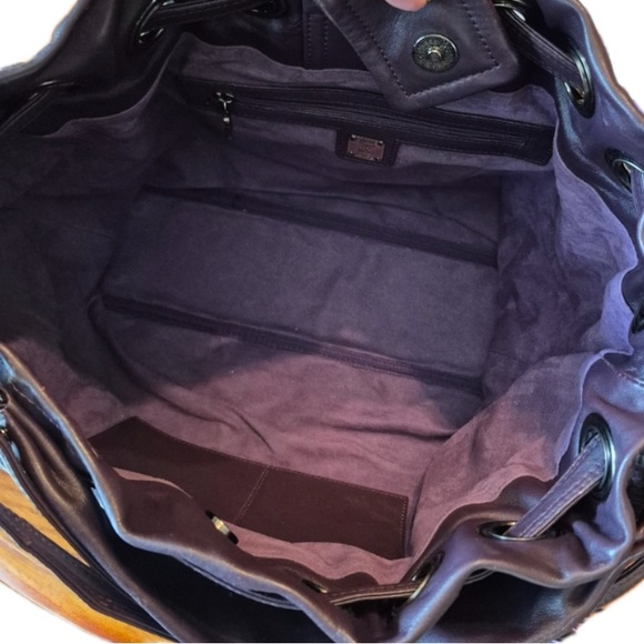 RARE MCM Purple Quilted Women's Bag with Gun Metal Hardware - Picture 9 of 14